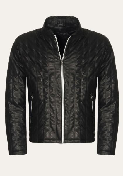 Lederjacke - ARMANO SCHWARZ/WEISS