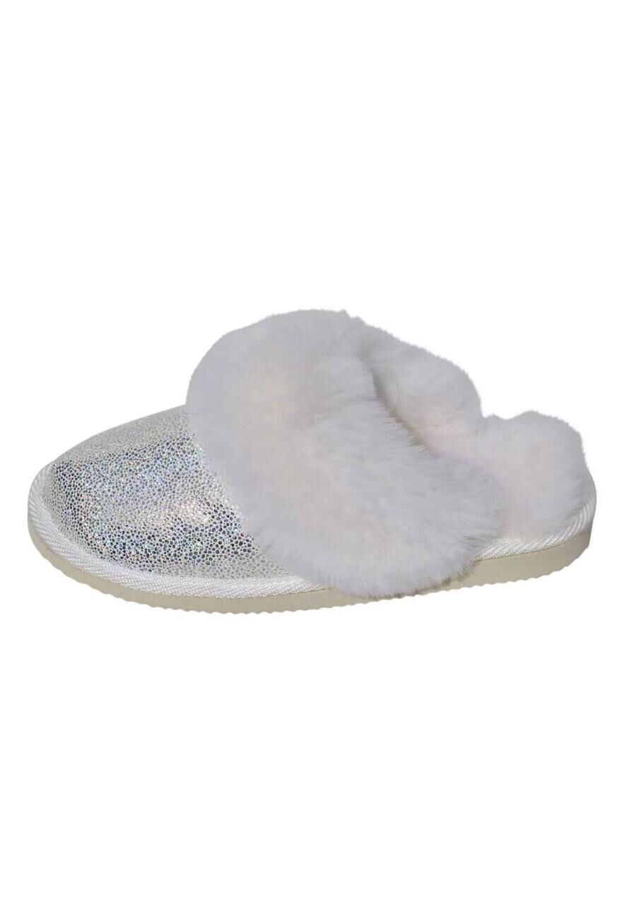 Lammfell Hausschuhe - MALIBU GLITZER - Schuhgröße: EUR 42 | Farbe: Weiß