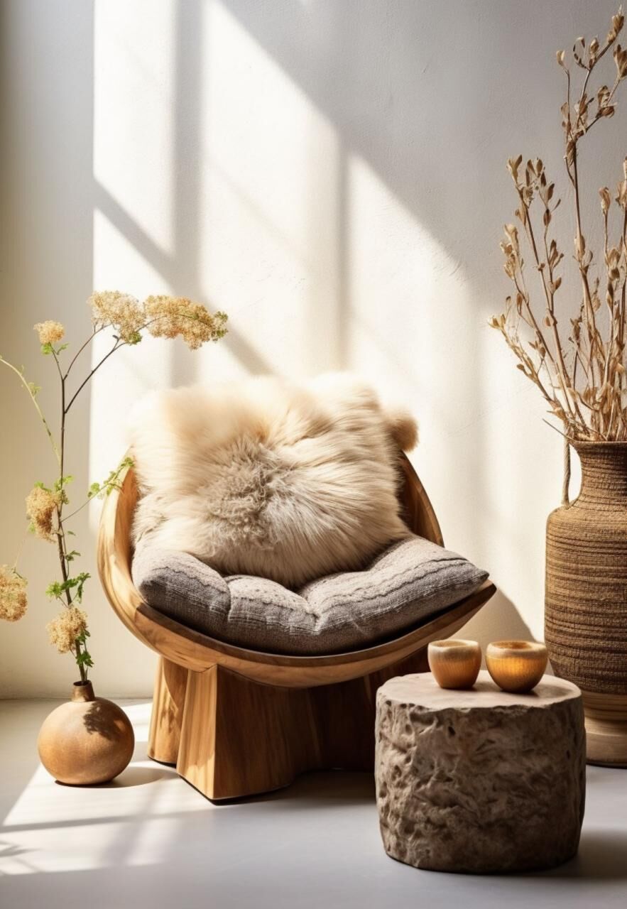 Lammfellkissen Merino Creme Beige mit Inlett -