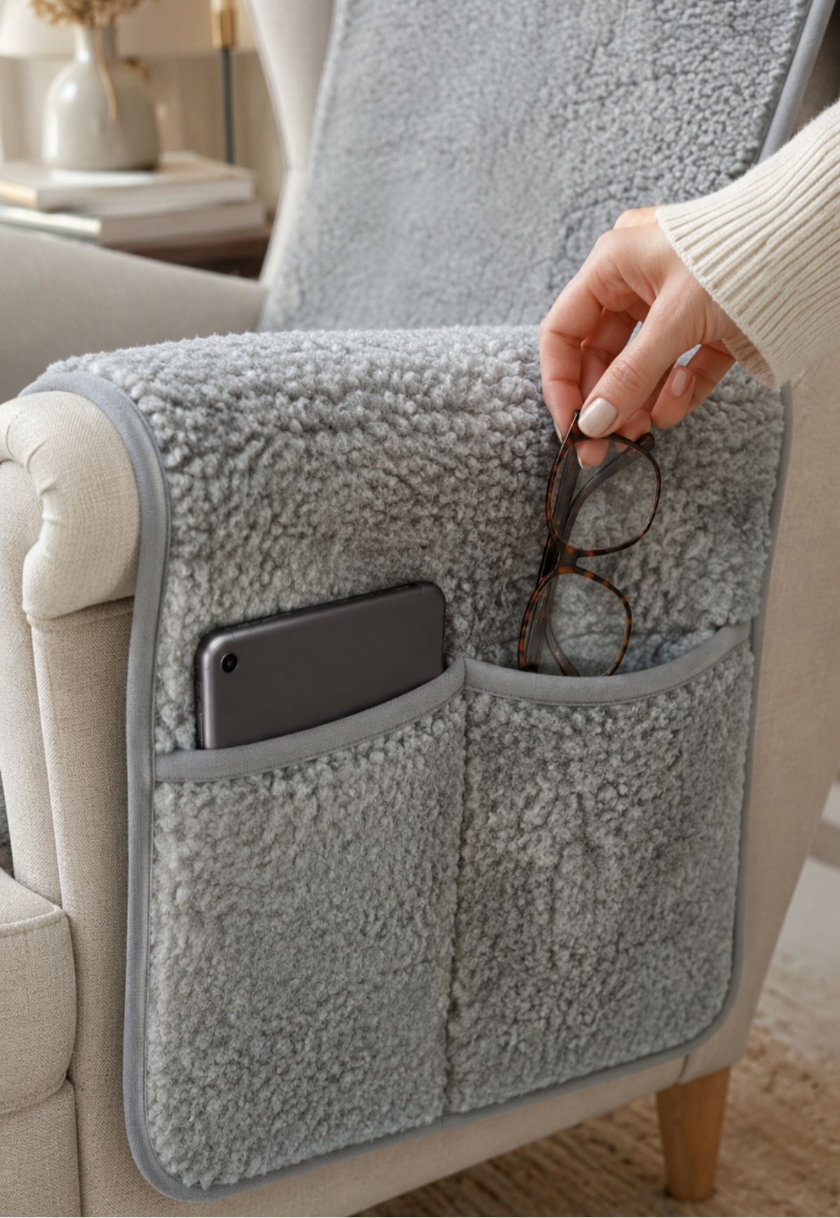 Set of 3 Merino Wool Chair Covers "Falco"