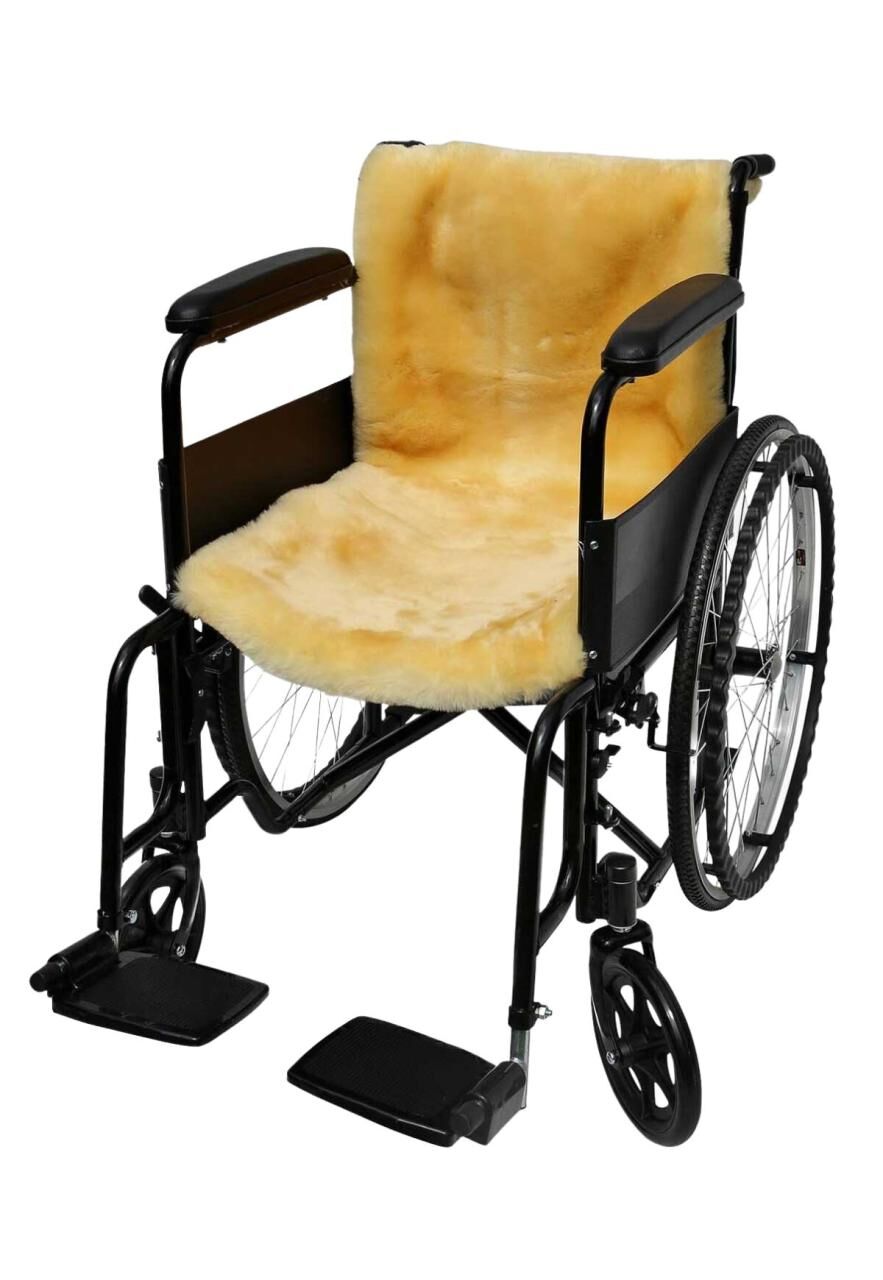 Lammfell - ROLLSTUHL Auflage - Farbe: Gold/Gelb
