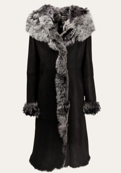 Toscana Lammfellmantel Charlene Schwarz