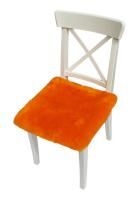 Lammfell Sitzkissen 40 x 40 cm Orange