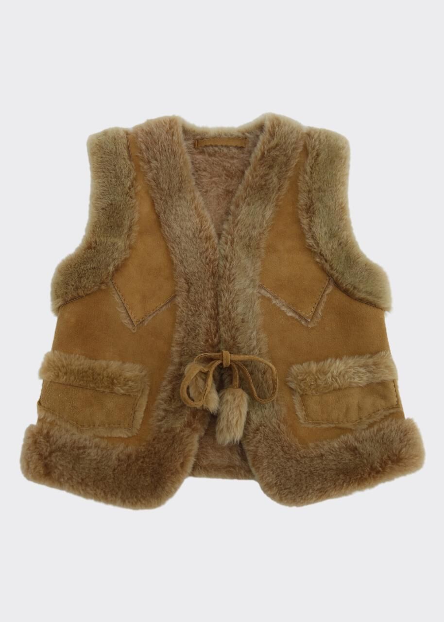 Kinder Lammfellweste - MODELL 12 - Größe: 110