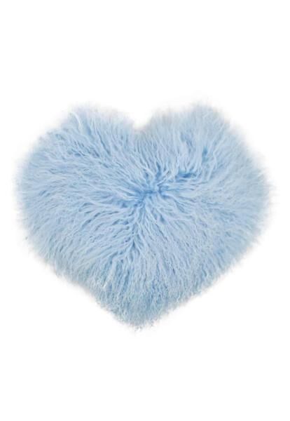 Lambskin Pillow - TIBET HEART BLUE