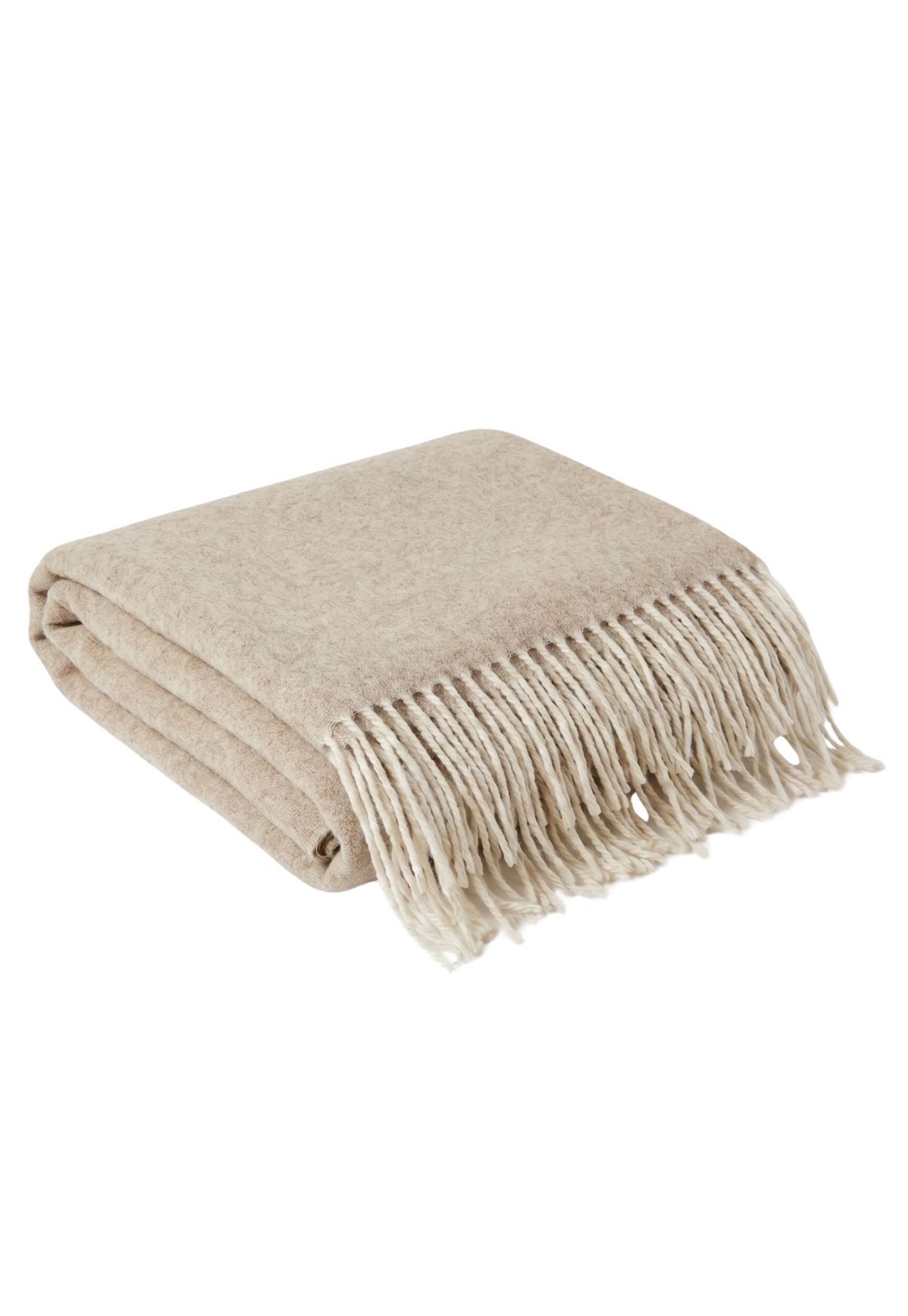 Wolldecke Marie aus feinster Merinowolle 140x200 Beige