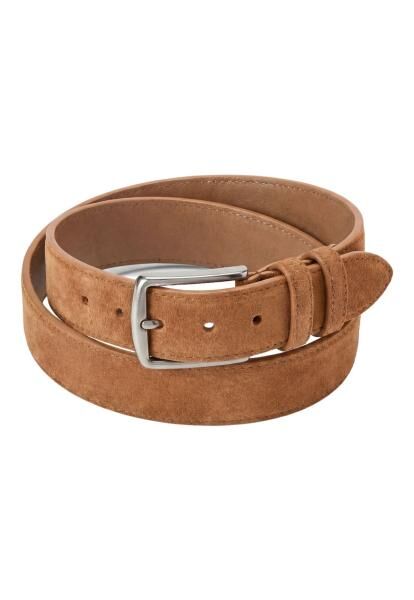 Wildledergürtel Cognac mit Dornschließe – Klassiscch & Stilvoll