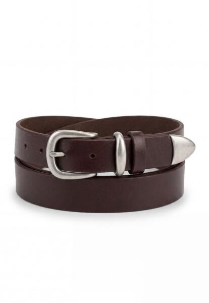 Ledergürtel Braun aus hochwertigem Büffelleder mit Metallspitze – Unisex