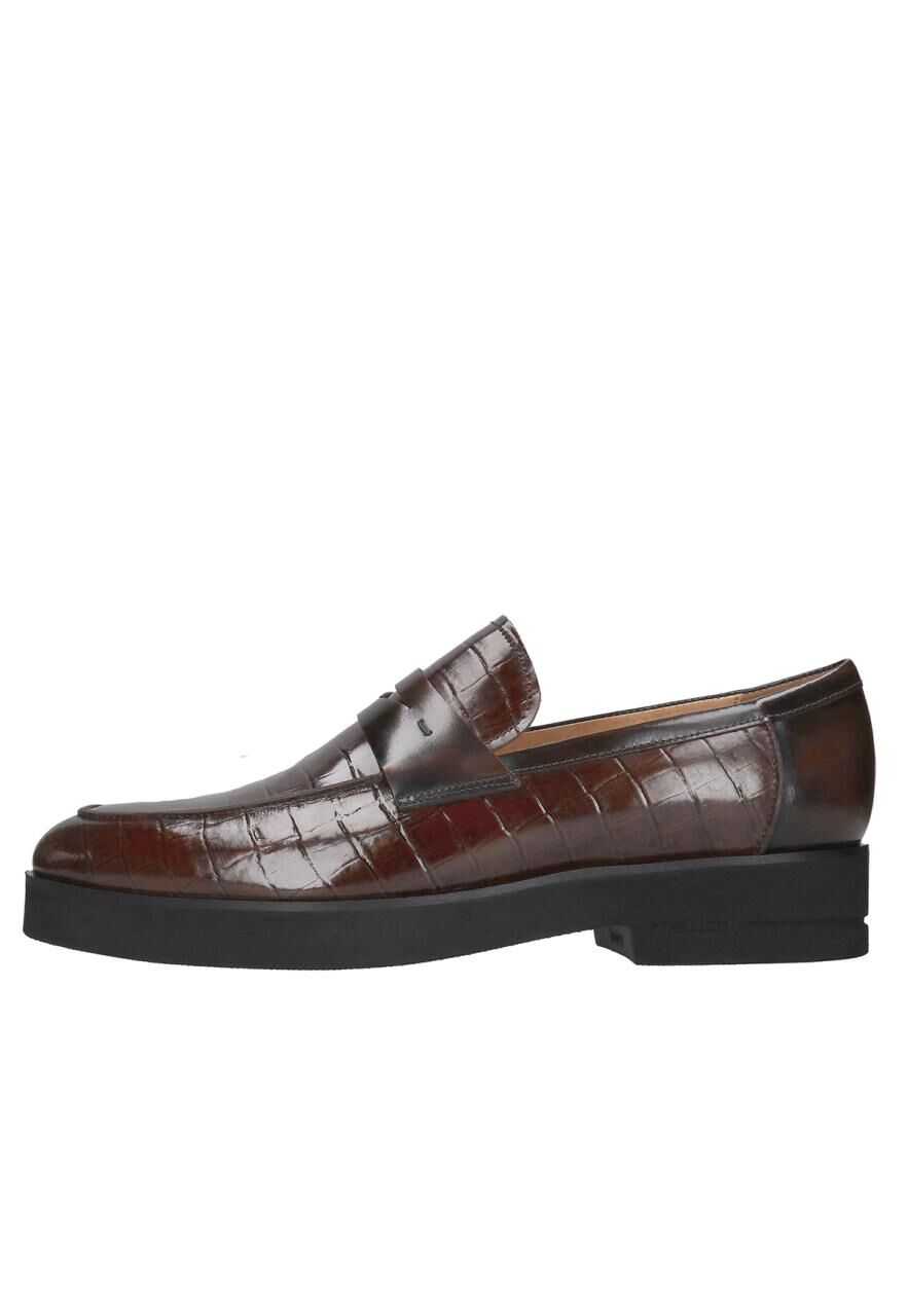 Loafers aus Leder Liam Modell A632 Braun - Schuhgröße: EUR 45