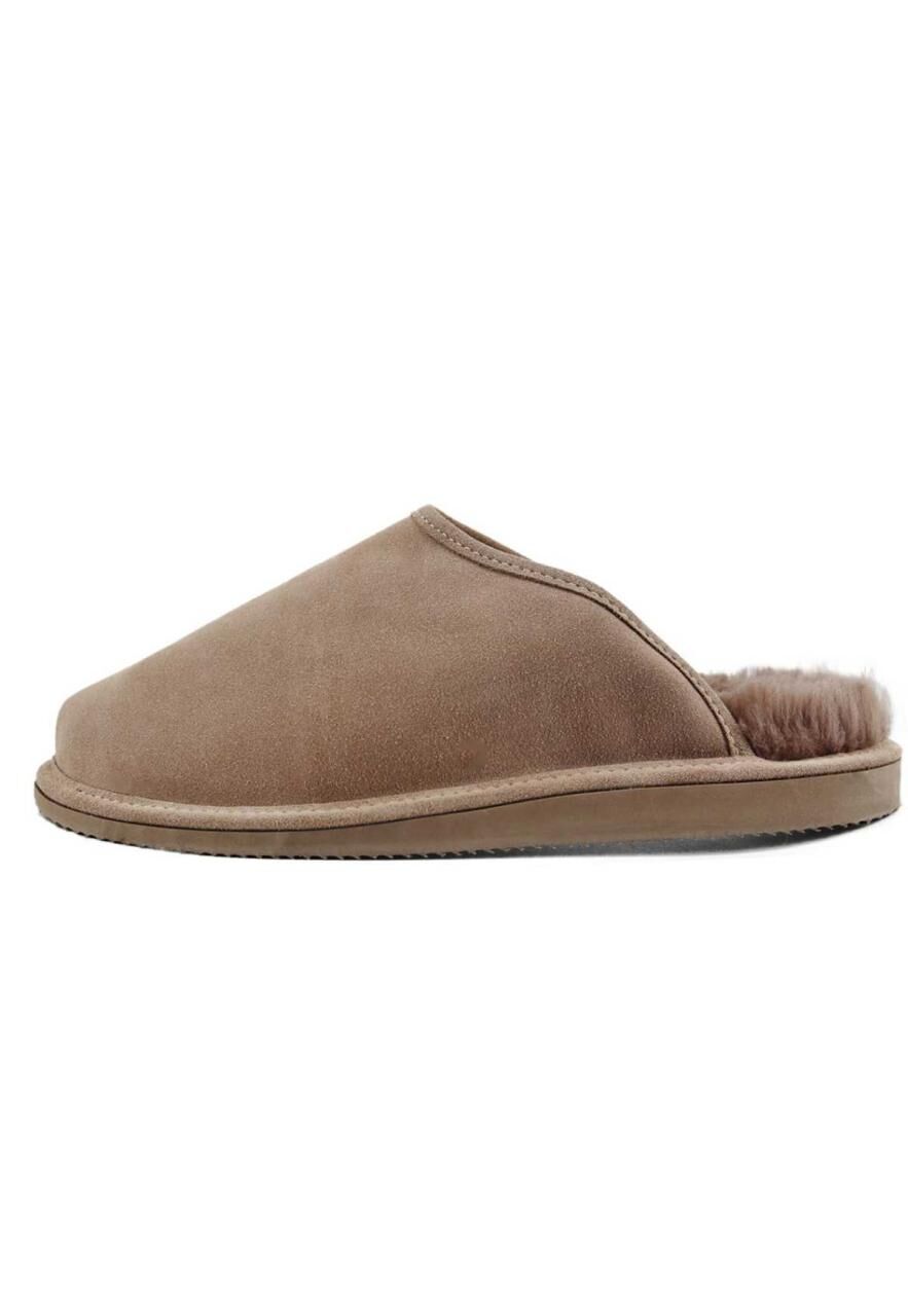 Lammfell Hausschuhe - ANTON BEIGE - Schuhgröße: EUR 45
