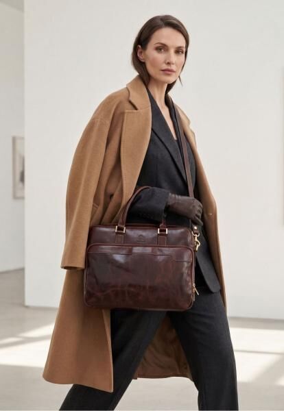 Aktentasche Laptoptasche Modell „Mantova“ – Exklusive Leder Business Tasche