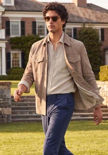 Lederjacke aus Veloursleder - Zeitlos in Beige