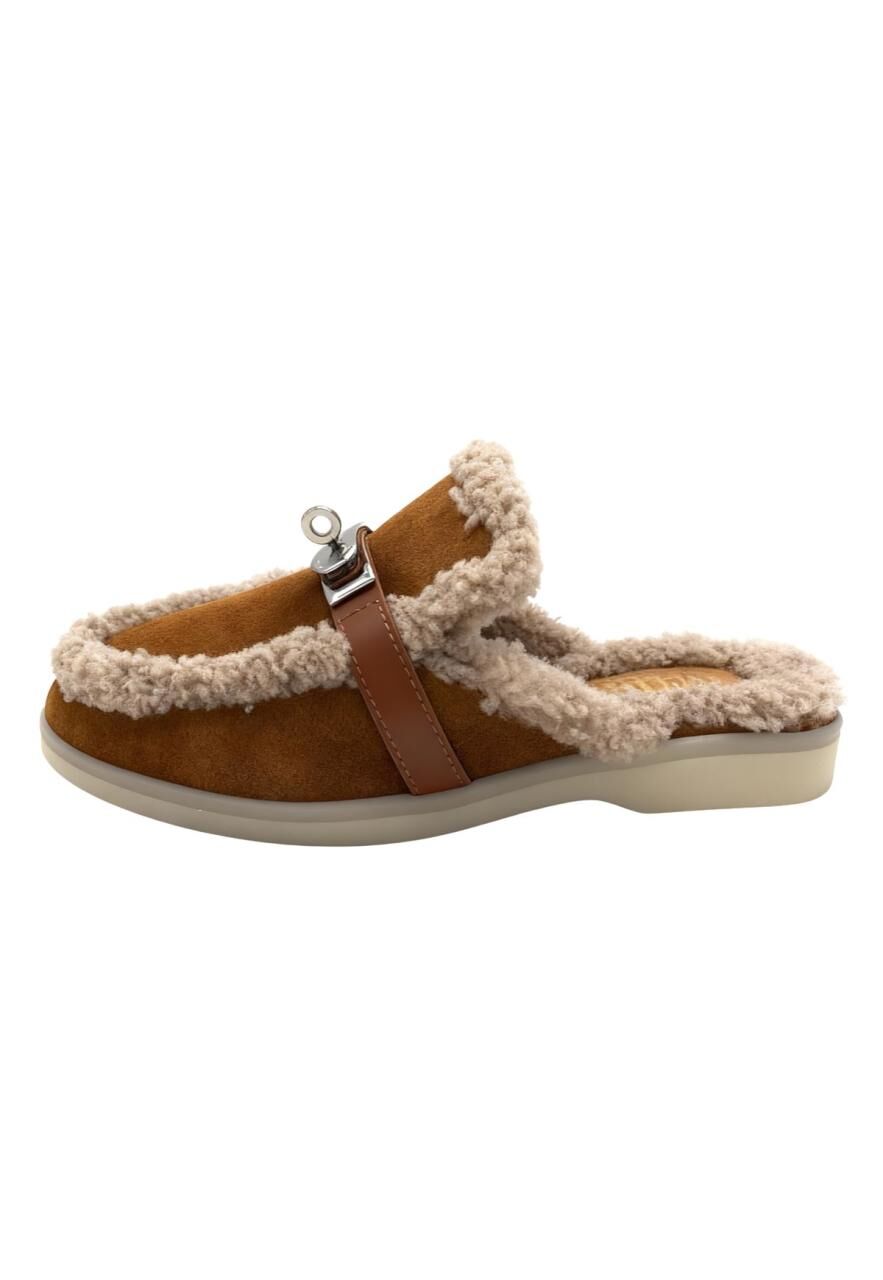 Siena Lammfell-Mules Braun – Eleganz trifft Geborgenheit - Schuhgröße: EUR 37