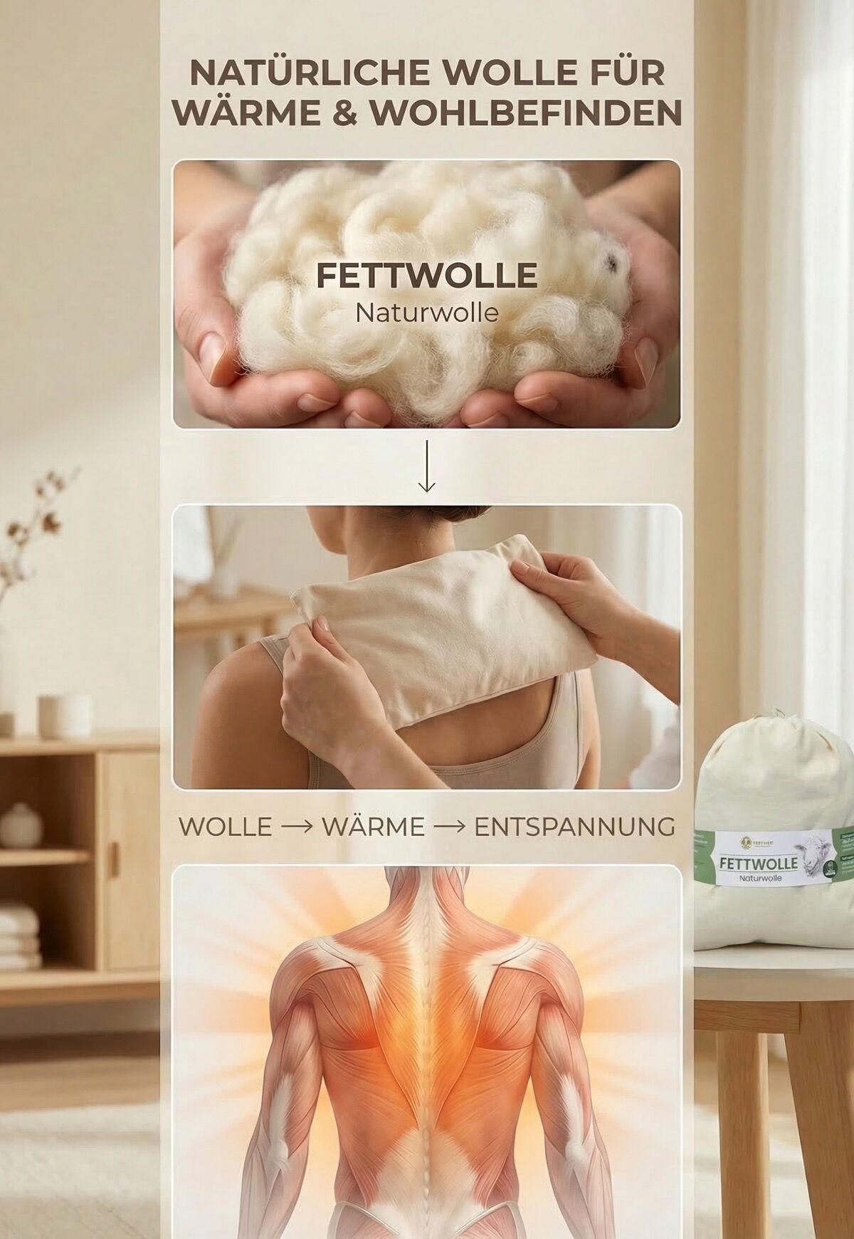 BIO Organic healing wool 100g