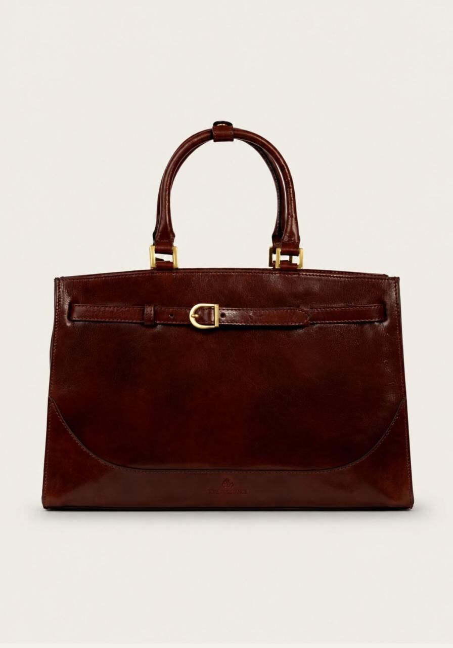 Premium Leder Hobo Tasche für Damen - Noravia Braun -
