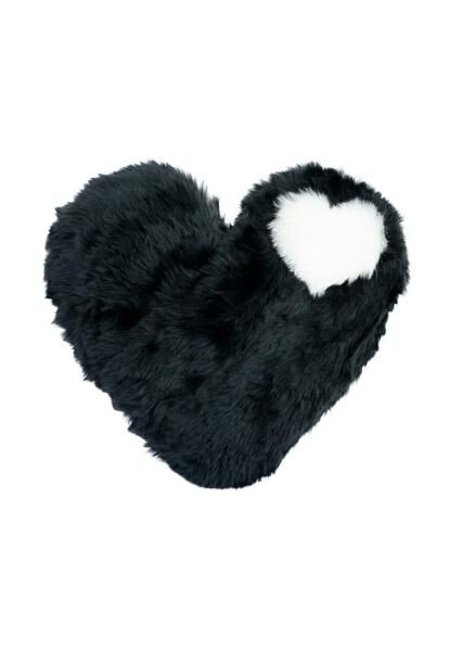 Lambskin pillow - Double Heart