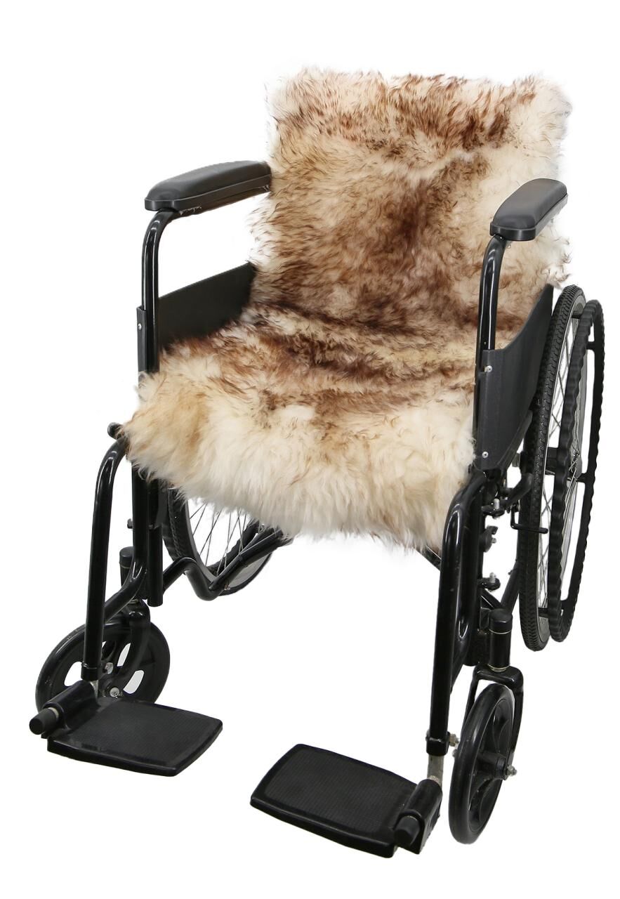 Lammfell Rollstuhlauflage 2. Wahl Stracciatella -
