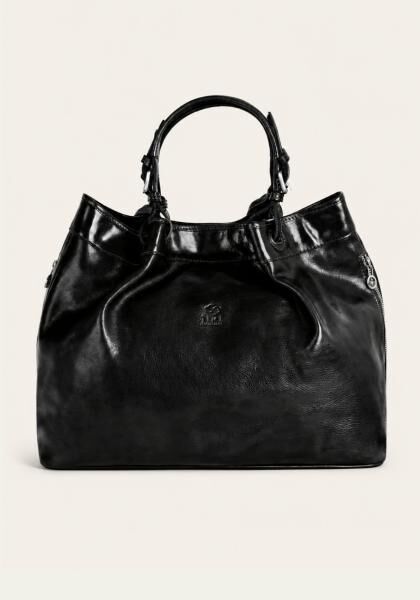 Tragetasche Handtasche aus Leder - Die Ikone Schwarz