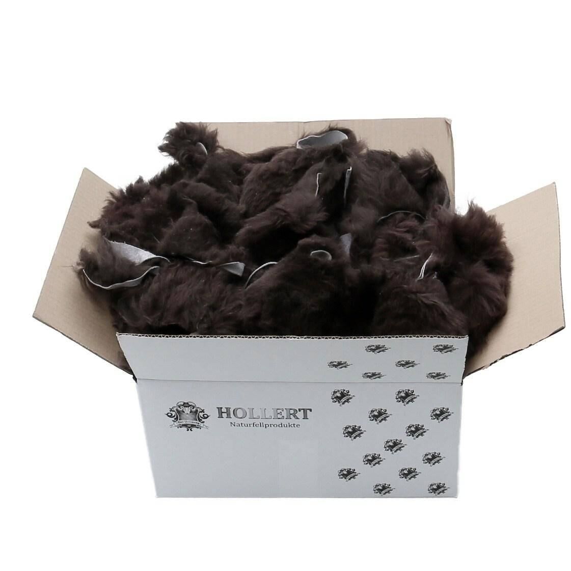 Lammfell Bastelfelle 1,5 kg Braun -