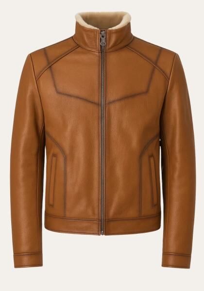 Jacke Adrian – Edles Lammleder & Weiches Shearling Lammfell