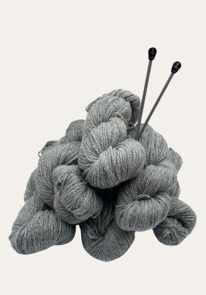 Sheep's wool for knitting Grey 1kg