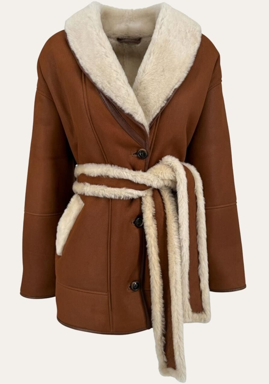 Shearling Lammfelljacke Nubra – Weiche Konturen, starke P... - Größe: XXL